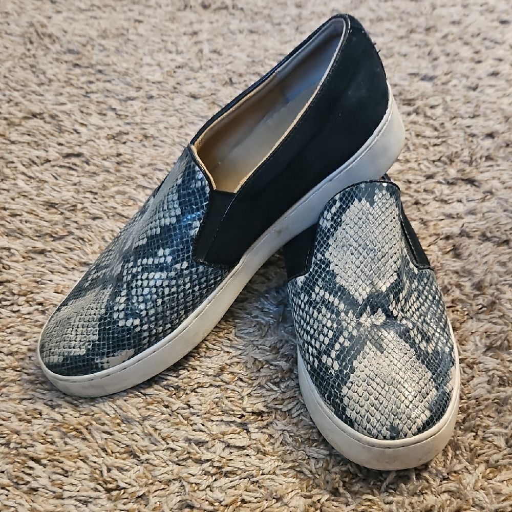 Black and Gray Slip-On Sneakers